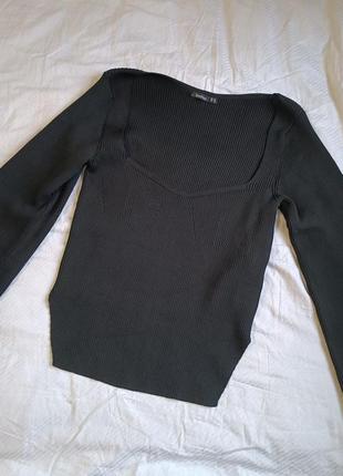 Бохо блуза кофта реглан рубчик, широкий рукав