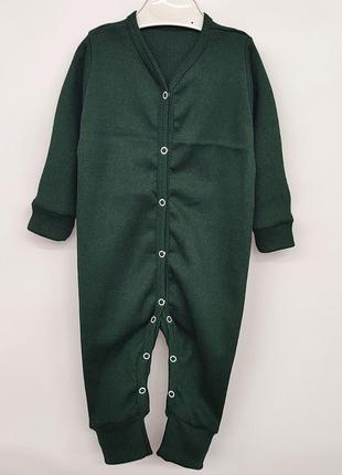 Зеленый детский комбинезон рубчик/начос