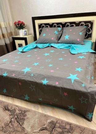 🏠🏠 постіль євро двушка полуторне сім'я бязь голд лове зірки стар компанія