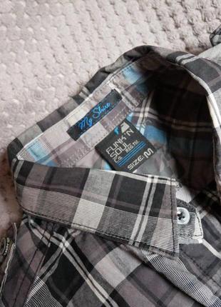 Сорочка сіра в кліточку funk and soul