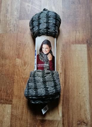 Теплый вязаный шарф размер 30х170 см, 40-26 ю2 фото