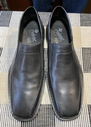 Туфли мужские черные кожаные классика rieker 31 см как новые2 фото