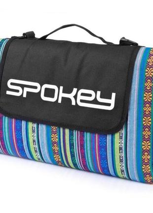 Килимок для пікніка та пляжу водонепроникний spokey floral 130х140 см, смугастий