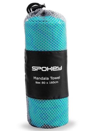 Охлаждающее полотенце spokey mandala 80х160, быстросохнущее, голубое5 фото