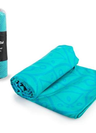 Охлаждающее полотенце spokey mandala 80х160, быстросохнущее, голубое1 фото