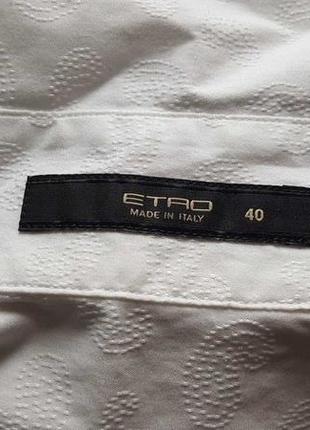 Стильная приталенная рубашка сорочка от бренда etro италия3 фото