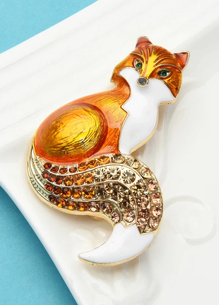 Брошь-подвеска лиса (качество)