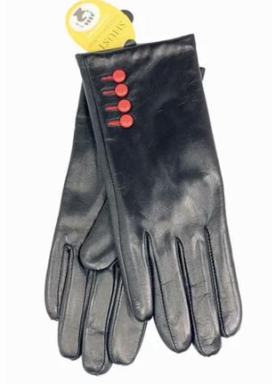 Жіночі шкіряні сенсорні рукавички1 фото
