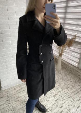 Черное кассимировое пальто