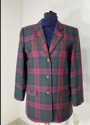 Пиджак в клетку размер 46