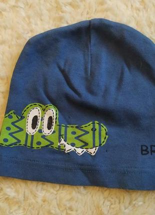 Синяя шапка с крокодилом brbs