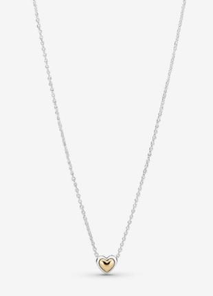 Колье сердце shine пандора серебро 925 pandora