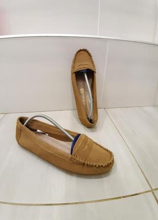 Новые замшевые балетки лоферы 39 размер