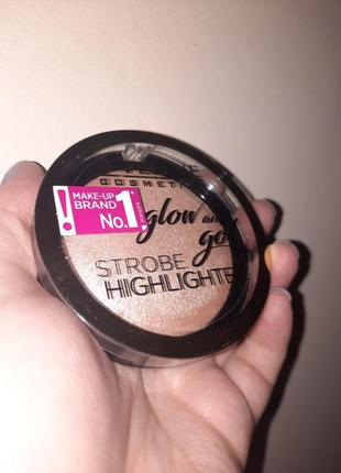 Хайлайтер для лица eveline glow and go! strobe highlighter 02 gentle gold, 8.5 г1 фото