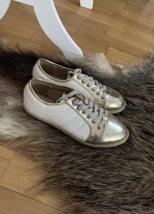 Кеды кожаные белые michael kors