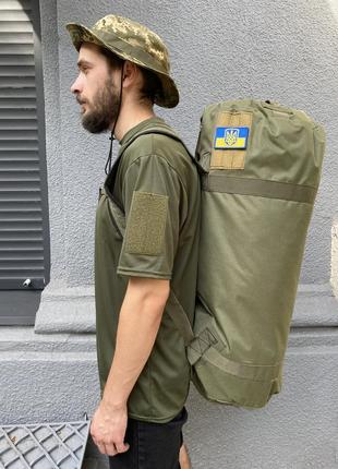 Армейский военный рюкзак баул тактический сумка баул 90 олива транспортная сумка баул всу вещмешок5 фото