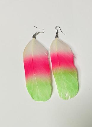 Яскраві сережки пір’я