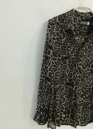 Шифоновая блуза в леопардовый принт2 фото