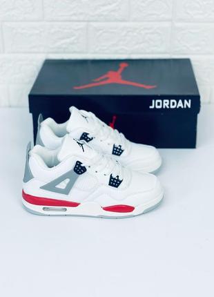 Кроссовки nike air jordan 4 retro кросовки найк ретро джордан белые