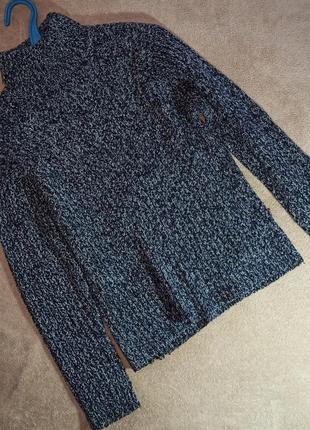 Очень теплый вязаный женский свитер с горловиной havanna1 фото