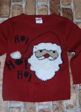 Светр хлопчику 4 роки санта кофта новорічна