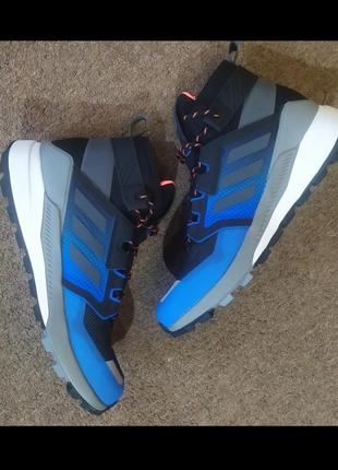 Черевики adidas terrex trailmaker mid gtx m black/blue gz03398 фото