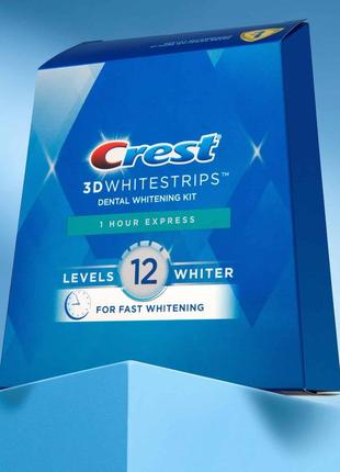 Відбілюючі смужки crest 3d 1-hour express 10 упаковок, 20 смужок поштучно8 фото