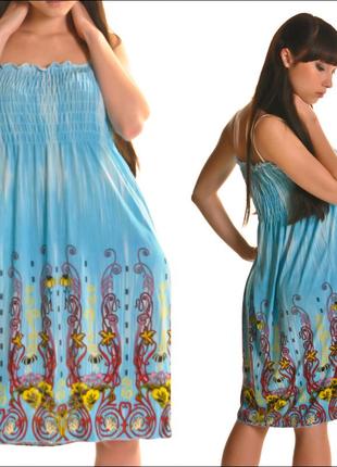 Сукня з візерунком середньої довжини