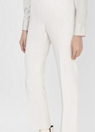 Белые молочные брюки на высокий посадки тёплые винтаж