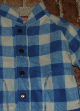 Теплая кофта куртка бомбер мальчику 3 - 4 года marks & spencer3 фото