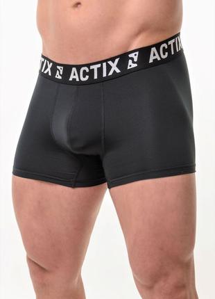 Термо трусы мужские спортивные лёгкие влагоотводящие actix barlow pro, черные (графит) s