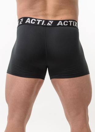 Термо труси чоловічі спортивні легкі вологовідвідні actix barlow pro, чорні (графіт) s2 фото