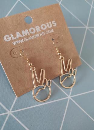 Сережки підвіски рука від glamorous з сайту asos