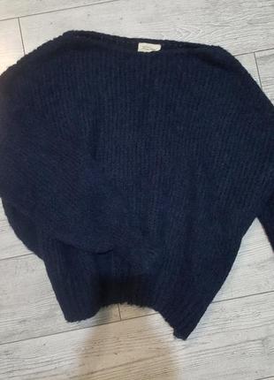 Свитер джемпер реглан пуловер оверсайз свободного кроя из шерсти и альпаки american vintage2 фото