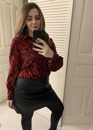 Свободная рубашка с принтом