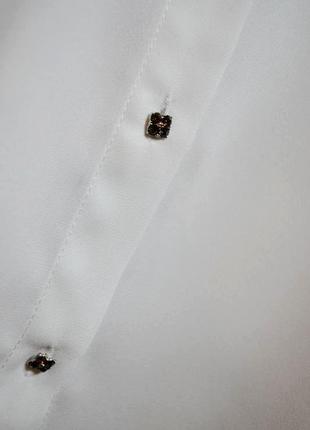 Красивая белая блуза zara размер с-м3 фото