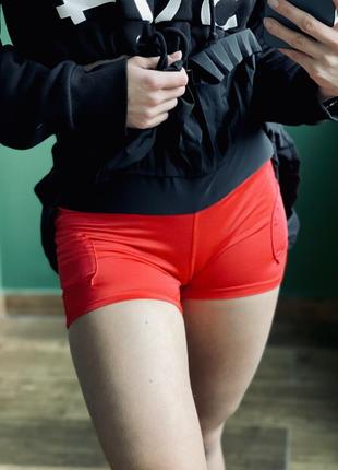 Черные эластичные шорты юбка для спорта тренировок2 фото