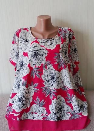 Блуза річна, у квіти, george, р. 24/6xl