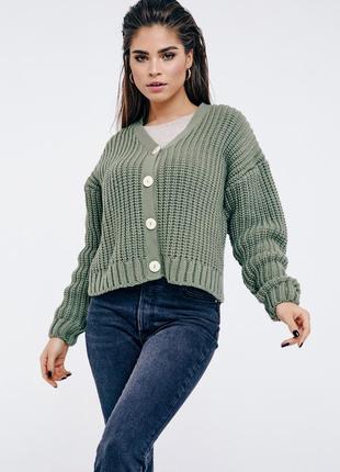 В'язана кофта арт. 24257, зелений