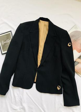Укорочений чорний базовий піджак dorothy perkins