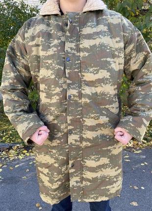 Мужская зимняя куртка бушлат,  теплая куртка военная, зсу камуфляж защитная куртка, размер л (50)