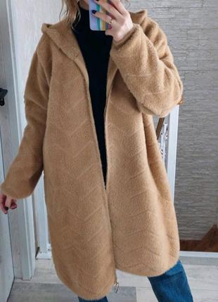 Пальто з капюшоном туреччина 🇹🇷 батал8 фото