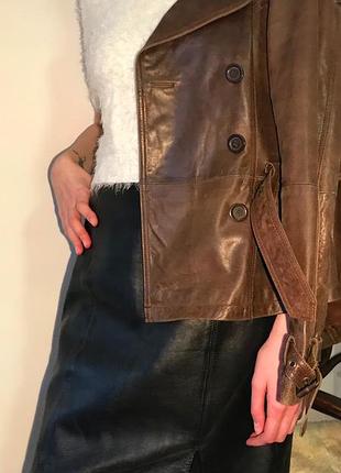 Кожаная куртка под винтаж)