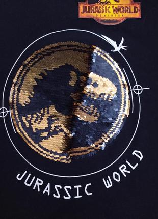Крута футболка на хлопчика с паєтками перекрутишами бренду primark серії jurassic world юрський період5 фото