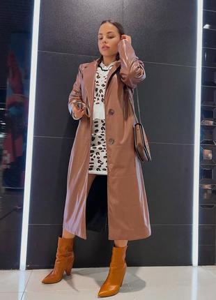 Тренч з еко шкіри