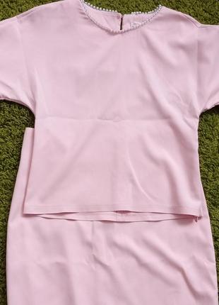 Летний розовый костюм