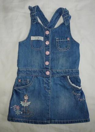 Джинсовий сарафан для дівчинки на 3-4 роки