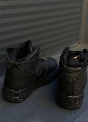 Распродажа! кожаная, зимняя кроссовка ботинки брёное nike air force 1 gore-tex black lunar. кожаные, зимние кроссовки ботинки3 фото