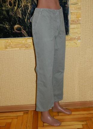 Штаны брюки джинсы женские цвет светлая оливка размер 46-48 old navy.2 фото