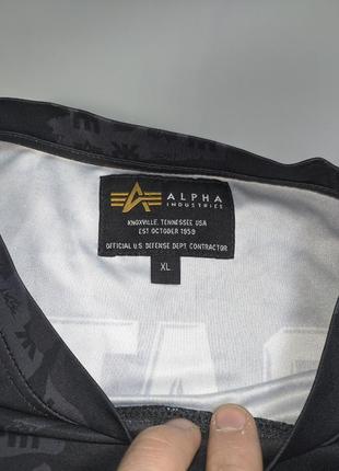 Bratan alpha industries x olexesh братан футболка мужская альфа индастрис серая черная xl l7 фото